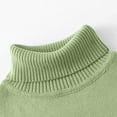 thumbnail image 7 of Turtleneck Sweaters for Boys Girls 2-15 Years Kids Winter Knitwear Clothes Long Sleeve High Neck Knit Pullover Top (10 Years, Mint Green), 7 of 7