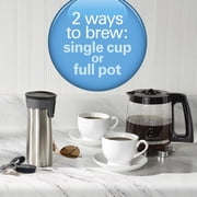 Hamilton Beach 2-Way Programmable Coffee Maker, Single Serve Coffee Maker & 12-Cup Coffee Pot, Black