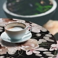 thumbnail image 3 of Ambesonne Peony Pattern Fitted Round Tablecloth, Jungle Night Flower, 56"- 60" Diameter, Blush Charcoal Grey, 3 of 5