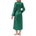 thumbnail image 3 of INSPIRE CHIC Womens Satin Robe Set 2 Pieces Nightgown Silky Soft Midi Camisole Sexy Pajama Sets Kimono Bridesmaid Robes S Green, 3 of 6