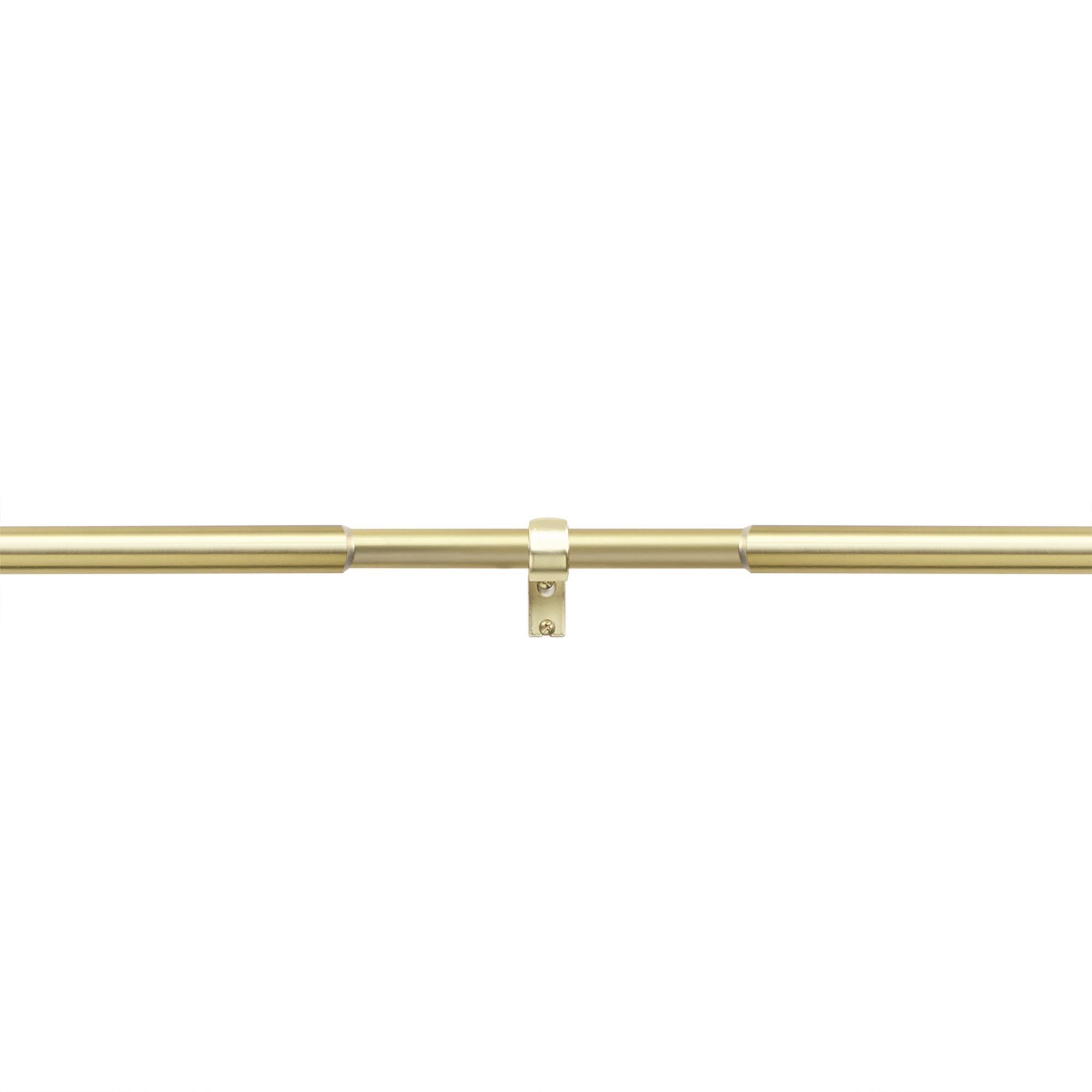 Better Homes & Gardens Clear Fluted 1" Single Curtain Rod, 120"-180",  Brass