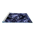 thumbnail image 2 of Ahgly Company Machine Washable Indoor Round Medallion Blue French Area Rugs, 5' Round, 2 of 4