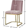 thumbnail image 5 of Pemberly Row Contemporary Pink Velvet Dining Chair (Set of 2), 5 of 5
