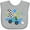 AC-Heather Grey, variant on Inktastic Happy 1st Birthday Blue Racing Car Boys or Girls Baby Bib