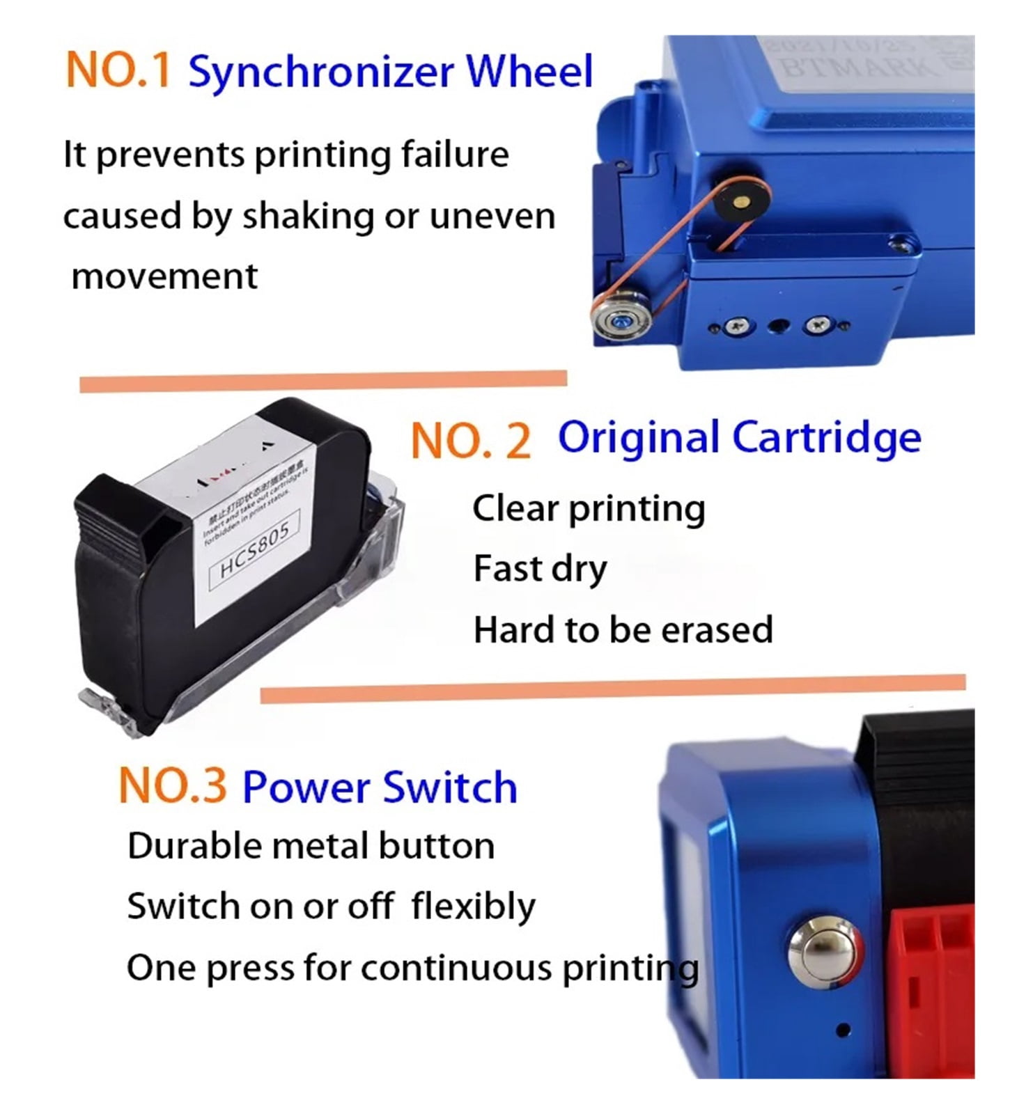 Mini Handheld Color Inkjet Printer Customized QR Code Intelligent Inkjet Printer Plastic Glasses ,Crisp, Vibrant Prints