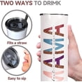 thumbnail image 3 of Mama Tumbler with Lid and Straw Best Mom Ever Cup Mom Tumbler Vacuum Insulated Tumbler Mothers Day Gifts from Daughter Birthday Gifts for Mom, 3 of 6