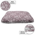 thumbnail image 3 of Natural Pet Bed, Floral Theme Abstract Flowers and Leaves Pattern in Monochrome Design, Resistant Pad for Dogs and Cats Cushion with Removable Cover, 24" x 39", Pale Purple and White, by Ambesonne, 3 of 4