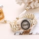 thumbnail image 2 of Reloj de cuarzo para mujer, relojes para mujer, reloj de pulsera analógico de cuarzo con cuerda de punto y cadena, reloj de cuarzo, 2 of 2
