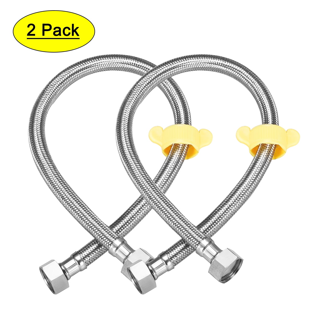 Faucet Supply Connector, 1/2 Inch IPS Female x 1/2 Inch IPS Female 24