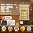 thumbnail image 2 of KFFKFF 1200W Food Warmer Display with 3 Adjustable Shelves, Lighting, and Temperature Gauge, 86℉-185℉, Ideal for Keeping Pizza, Burgers, Bread, and Chicken Warm, 111L, 2 of 9