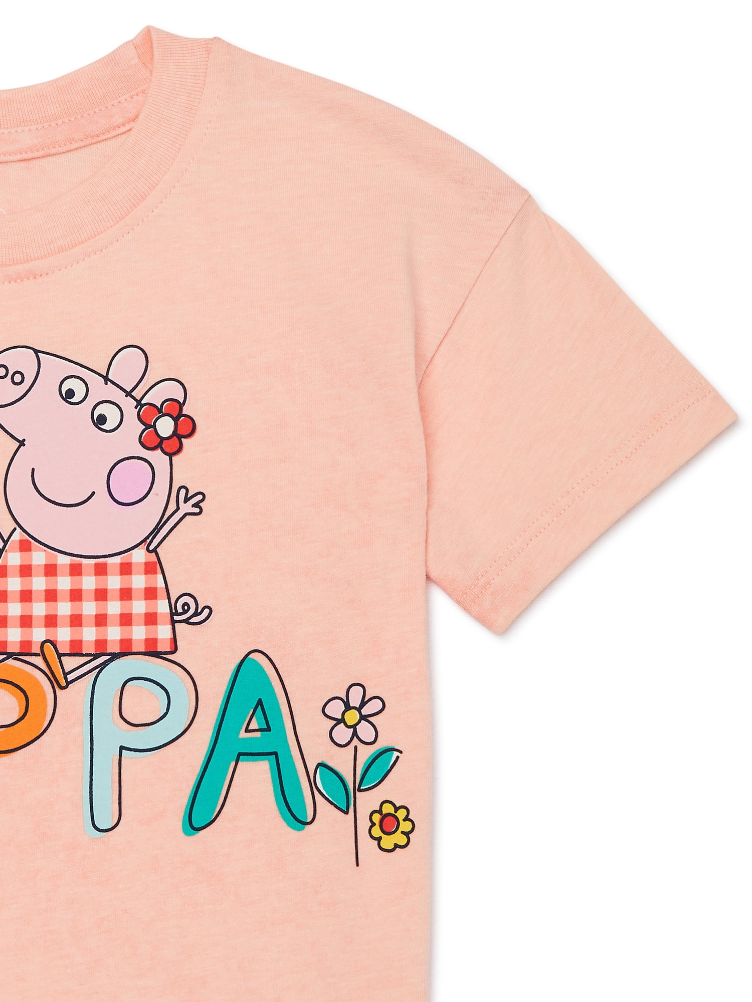 Peppa Pig Toddler Girls Short Sleeve Crewneck T Shirt Sizes 12M 5T Walmart