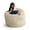 Ivory Fur, variant on Ultimate Sack 3000 3-Foot Bean Bag Chair, Oversized Foam Lounger, Brown Fur Cover