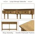 thumbnail image 4 of Topcobe Table de Console Table de Canapé 2 Couches, Table d'Entrée avec Tiroirs, Table Longue de Comptoir derrière le Canapé, Marron, 4 of 6