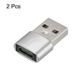 thumbnail image 3 of USB C Female to USB Male Adapter, Type C to USB Converter Adapter Silver for Phone, Tablet, Computer, Pack of 2, 3 of 7