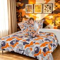 thumbnail image 4 of Manfei Minimalst Camo King Size Comforter Sets, Old Fashion Gorilla Comforters King Size, Gray Orange, Gray Reversible, 3pcs, 1 Comforter and 2 Pillowcases, 4 of 7