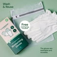 thumbnail image 4 of Clearbody Organics Medium White Organic Cotton Gloves 5 Pairs (10 Pcs) – 100% Organic Cotton Gloves for Dry Hands –Reusable Moisturizing Gloves for Cracked Hands Repair, 4 of 9