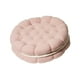thumbnail image 5 of Cojín con forma de galleta, cojín de suelo, decoración decorativa, cojín moderno para silla rosa y blanco, 5 of 9