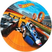 American Greetings Hot Wheels Round Plate (8 Count), Multicolor, 9"