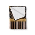 thumbnail image 2 of Victorian Style Soft Flannel Fleece Throw Blanket, Vintage Design with Earth Tone Stripes and Damask Pattern, Cozy Plush for Indoor and Outdoor Use, 70" x 90", Charcoal Grey and White, by Ambesonne, 2 of 6