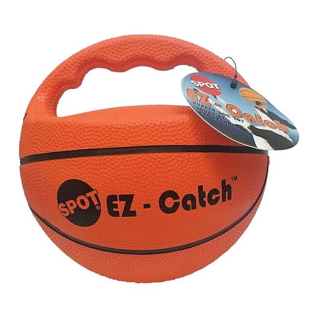 Spot EzCatch 8809444 6 in. Rubber Orange Ball Dog Toy