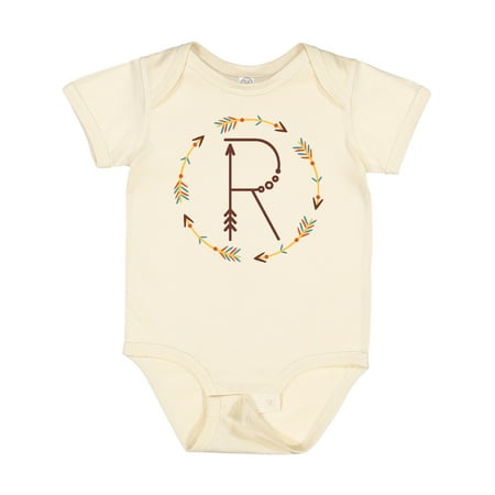 

Inktastic R Monogram Letter Tribal Wreath Gift Baby Boy or Baby Girl Bodysuit