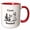Red/White, variant on 3drose, Image of Words I Love Baseball in Black and White Hitter Catcher, 15oz Mug