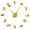 Gold,27inch, variant on Retro American Football Sport Large DIY Wall Clock Rugby Wall Art Big Time Clock Watch Football Sportsman Portrait Gift For Him(Gold,27inch)
