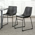 thumbnail image 3 of Worthington Faux Leather Black Dining Chairs by River Street Designs, Set of 2, 3 of 23