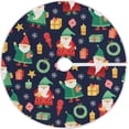 thumbnail image 1 of FMSHPON Snowflake Santa Xmas Tree Xmas Christmas Tree Skirt Stand Mat for Holiday Party Decoration Indoor Outdoor 36 inches, 1 of 6