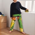 thumbnail image 5 of Gukieu T-Rex Playing Football Print Youth Home Trousers, Elastic Waistband with Pockets for Home and Outing, Suitable for Children Aged 5-16-Medium, 5 of 6