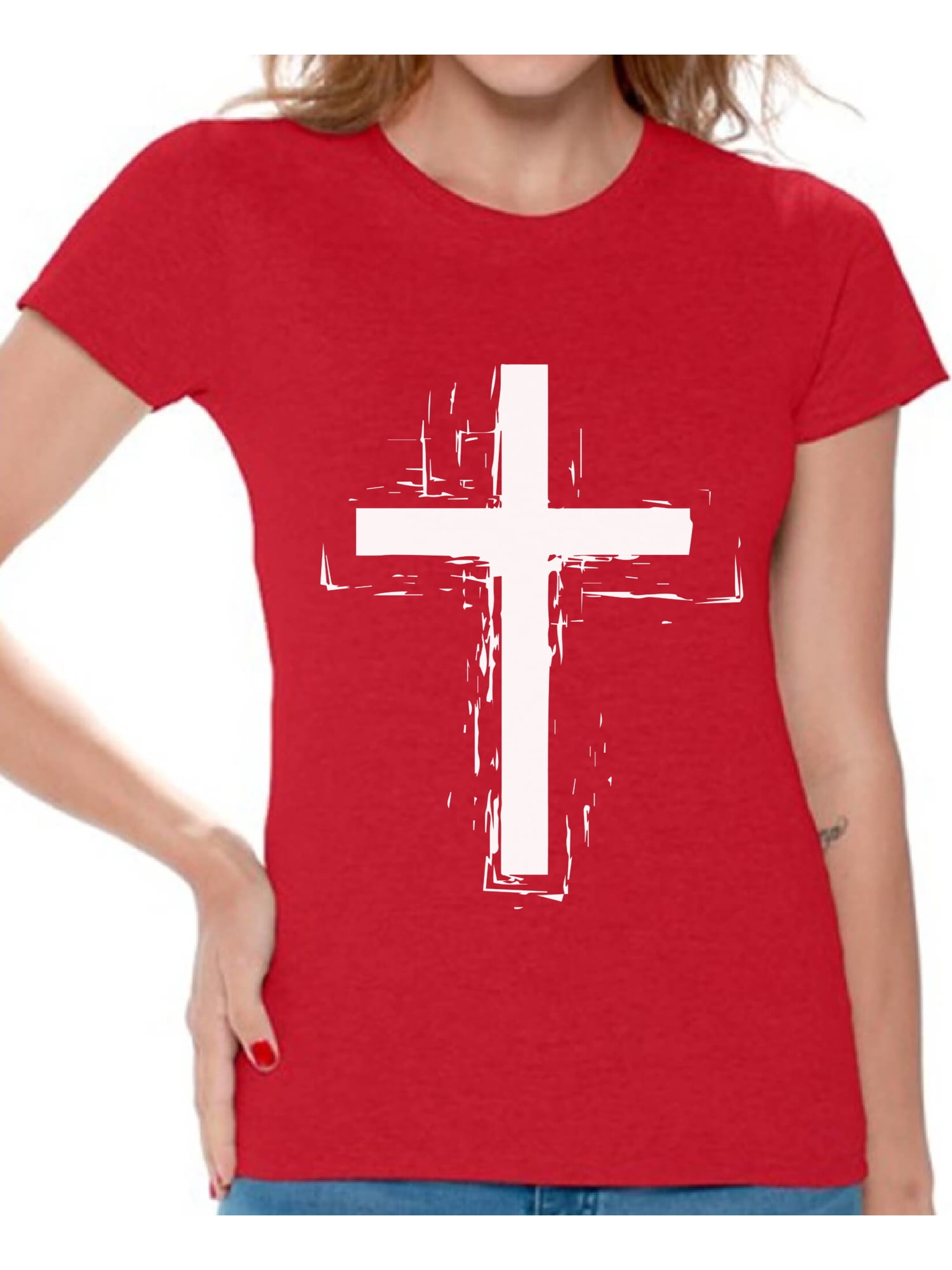 Women Christian Cross Clothes 