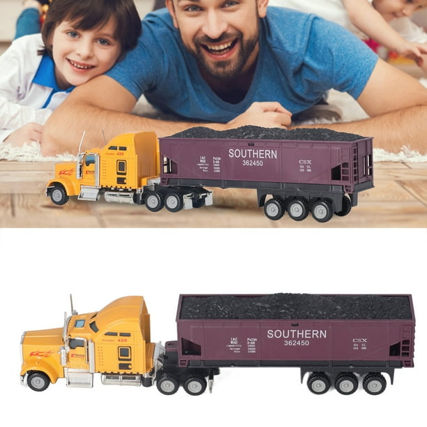 Modelo de Camión de Transporte 1:65, Aleacio de Alta Simulació, Vehículos de Transporte Con RetroCeso, Camiones, Modelo de Coche, Juguete Para Niños