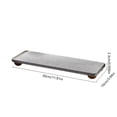 thumbnail image 2 of Diatomite Water Absorbing Tray for Fast Drying, Gray Bathroom and Kitchen Countertop Tray with Wooden Legs, Soap Dish and Sponge Holder, 2 of 5