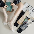 thumbnail image 6 of Yokua Women Split Toe Glass Fiber Kimono Tabi Crew Socks Asymmetric Thin Mesh Hosiery, 6 of 21