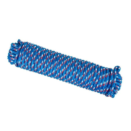 

3/8 in x 100 ft Polypropylene Diamond Braid Rope Blue Multicolor