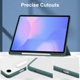 thumbnail image 3 of Allytechgroup Case for Samsung Galaxy Tab S10 FE+ Plus 13.1 Inch 2025, PU Leather Auto Sleep Wake Trifold Stand with Clear Back Cover Shockproof Tablet Case with S Pen Holder,Green, 3 of 8
