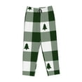 thumbnail image 4 of Kll Womens Green White Lumberjack Plaid Print Pajama Pants Soft Pajama Bottoms For Women Cozy Lounge Pants, 4 of 9