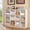 Grey, variant on Buildhom 6-Cube 2-Tier Bookcase, 40" Wide Low Floor Standing Bookshelf with Curved Edge for Living Room, Office, Tea Color
