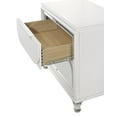 thumbnail image 5 of Contemporary 3Pc Queen Size LED Light Upholstered Bed Set Storage White Wooden Bedroom Furniture, 5 of 7