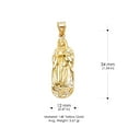 thumbnail image 2 of Ioka-14K Yellow Gold Religious Our Lady of Guadalupe Charm Pendant For Necklace or Chain, 2 of 4