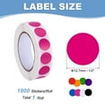thumbnail image 2 of Uxcell Colored Dot Stickers, Color Coding Labels Blank Circle Stickers Adhesive Round Price Stickers Fluorescent Pink 1/2", 2 of 7