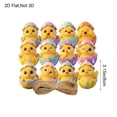 thumbnail image 3 of Todaioua 12pcs Cute Easter Bunny Egg Hanging Ornament 2D Flat Wooden Keychain Pendant for Car Rearview Mirror Backpack Window Wall Holiday Decoration Colorful Wooden Ornaments Gift Set, 3 of 8