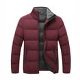 thumbnail image 1 of Awdenio Winter Coat Down Cotton Jacket Men's Solid Color Short Coat Stand Collar Cotton Jacket, 1 of 4