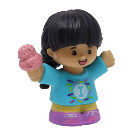 Replacement Part for Collectible Fisher-Price Little People Alphabet Fun Zoo Safari Farm Playset JGR92 - Replacement Letter I Little Girl Sonya Lee Figure with Ice Cream Cone