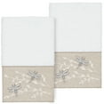 thumbnail image 2 of Linum Home Textiles 2 Piece Texture/Embroidery Turkish Cotton Hand Towel, 30" x 16", White, 2 of 3