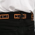 thumbnail image 4 of Hemi Belt, Seatbelt Buckle Belt, Hemi Bold Black Orange White Black, 34 to 52 Inches, 4 of 9