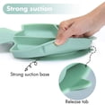 thumbnail image 2 of Suction Plate for Babies, Silicone Divided Dishes for Kids, Toddler Plates Portable Fist Stage Feeding Supplies, Toddler Plates Suction Kids Plate and Utensils Fish-Green, 2 of 7