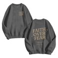 thumbnail image 3 of Women's Sweatshirts 2025 Faith Over Fear Sweatshirt Christian Sweatshirts Casual Pullover Tops Sweatshirt for Women, 3 of 8