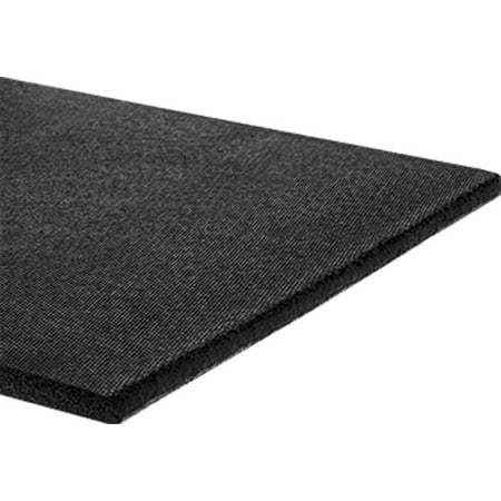 

1/4 Thick Black Durable Extra Soft Natural Gum Foam Textured Sheets with Plain Back 36 Wide x 1 Ft.