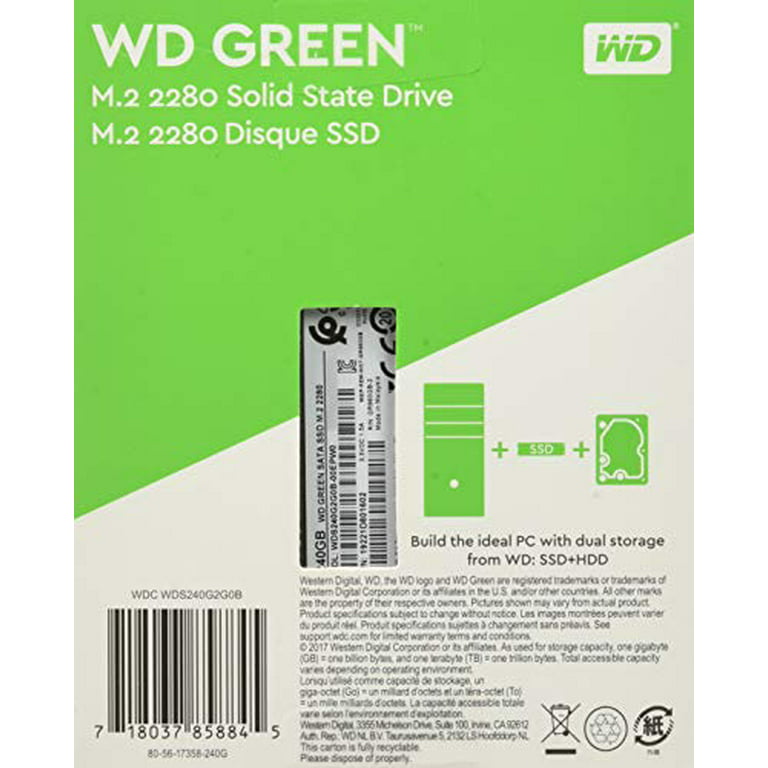 WD Green SATA III M.2 SSD - 240GB